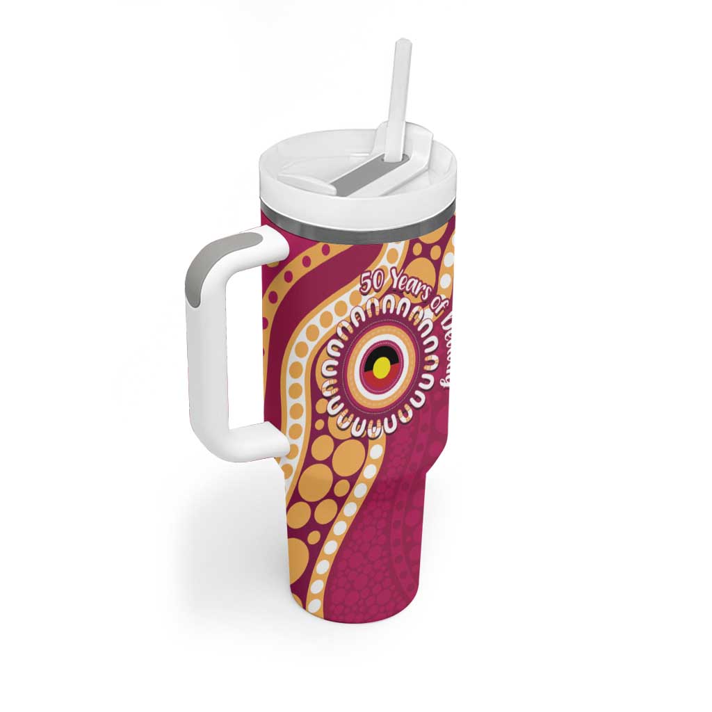 Brisbane Lions NAIDOC 2026 Personalised Tumbler With Handle 50 Years of Deadly Aboriginal Art