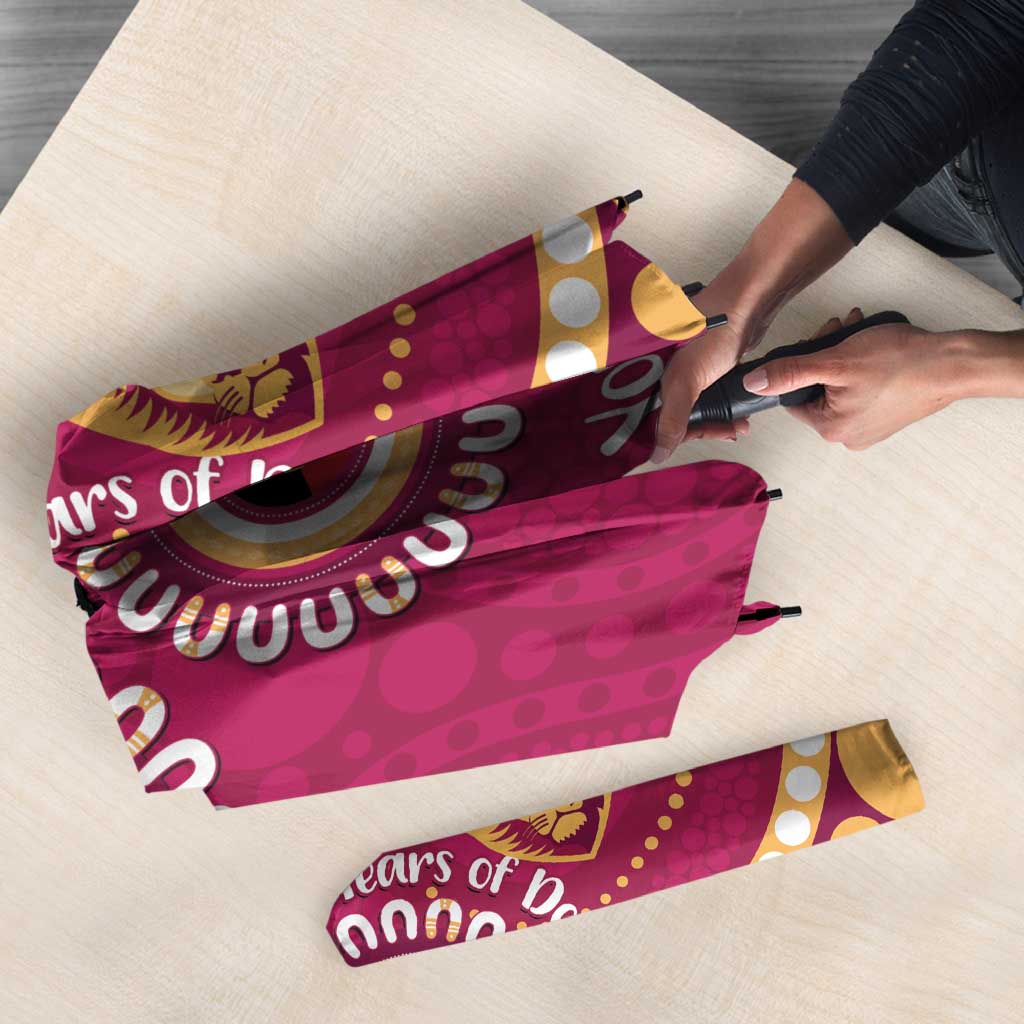 Brisbane Lions NAIDOC 2026 Personalised Umbrella 50 Years of Deadly Aboriginal Art