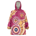 Brisbane Lions NAIDOC 2026 Personalised Wearable Blanket Hoodie 50 Years of Deadly Aboriginal Art