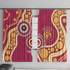 Brisbane Lions NAIDOC 2026 Personalised Window Curtain 50 Years of Deadly Aboriginal Art