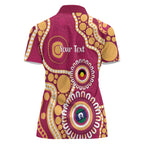 Brisbane Lions NAIDOC 2026 Personalised Women Polo Shirt 50 Years of Deadly Aboriginal Art