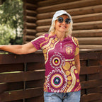 Brisbane Lions NAIDOC 2026 Personalised Women Polo Shirt 50 Years of Deadly Aboriginal Art