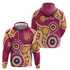 Brisbane Lions NAIDOC 2026 Personalised Zip Hoodie 50 Years of Deadly Aboriginal Art