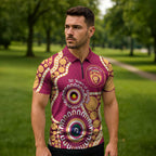 Brisbane Lions NAIDOC 2026 Personalised Zipper Polo Shirt 50 Years of Deadly Aboriginal Art