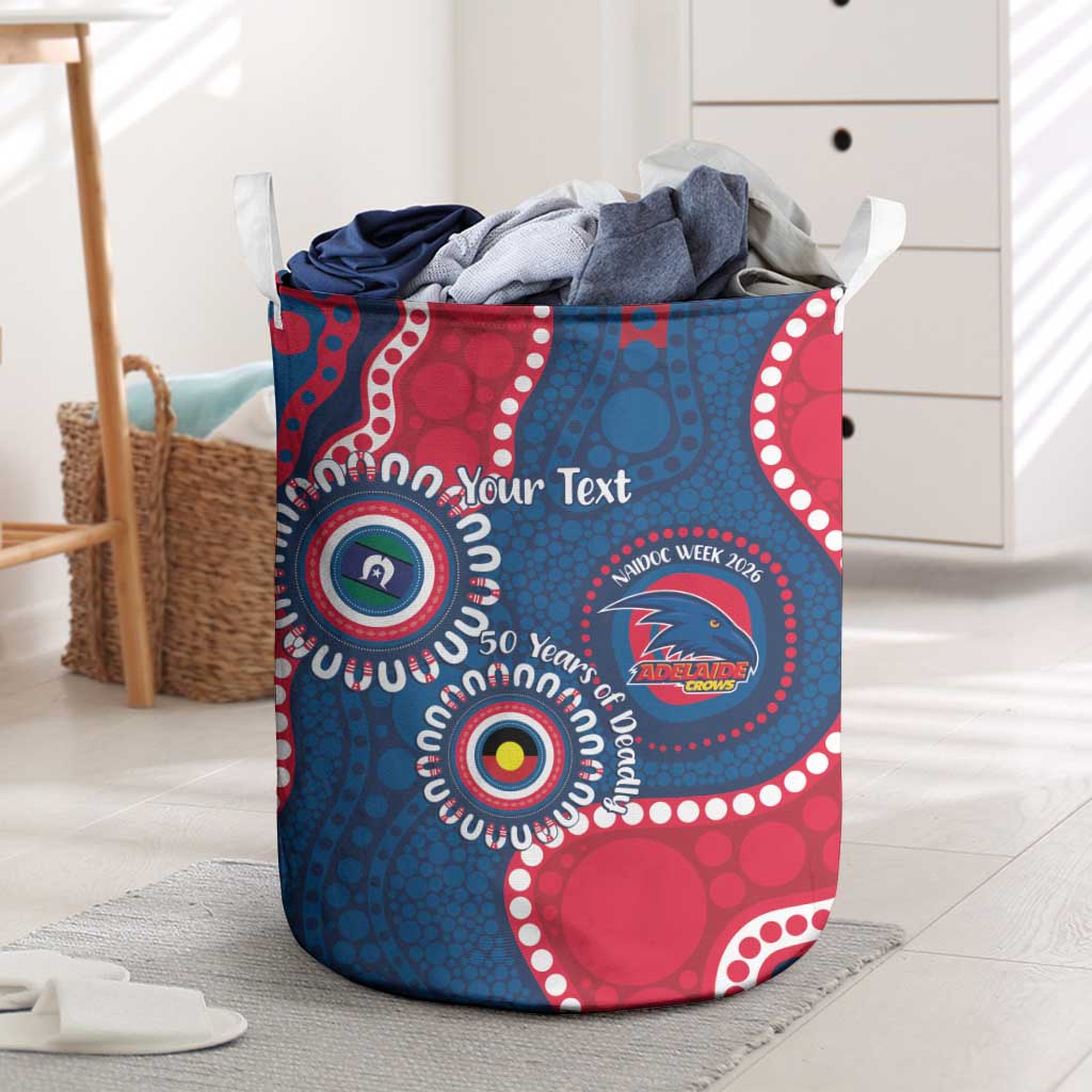 Adelaide Crows NAIDOC 2026 Personalised Laundry Basket 50 Years of Deadly Aboriginal Art