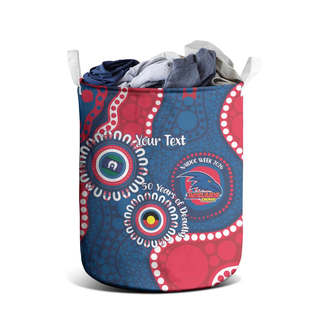 Adelaide Crows NAIDOC 2026 Personalised Laundry Basket 50 Years of Deadly Aboriginal Art