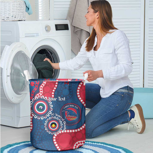 Adelaide Crows NAIDOC 2026 Personalised Laundry Basket 50 Years of Deadly Aboriginal Art