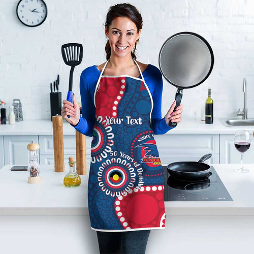 Adelaide Crows NAIDOC 2026 Personalised Apron 50 Years of Deadly Aboriginal Art