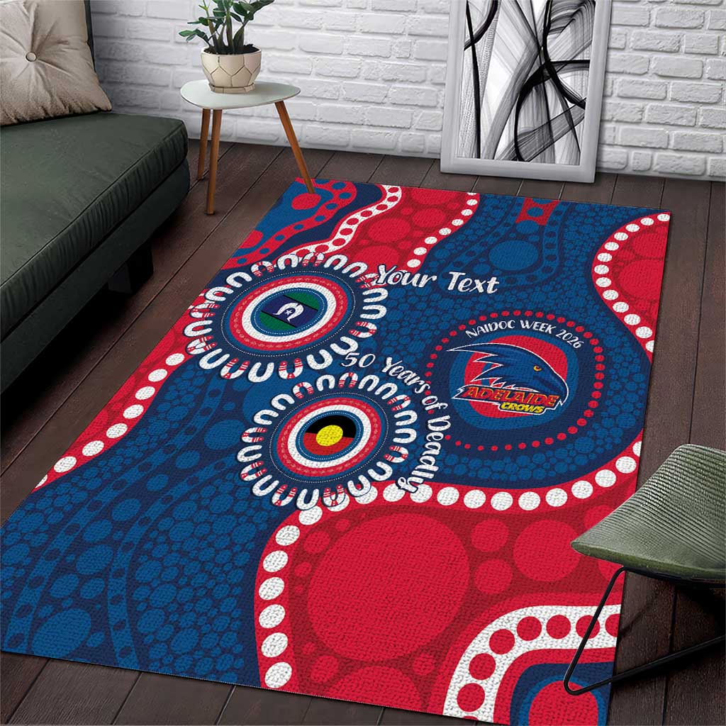Adelaide Crows NAIDOC 2026 Personalised Area Rug 50 Years of Deadly Aboriginal Art