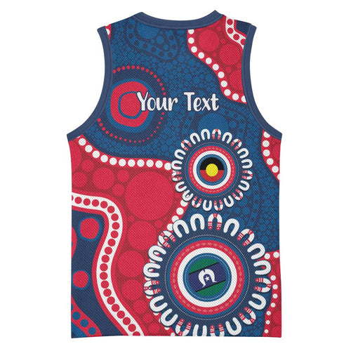 Adelaide Crows NAIDOC 2026 Personalised Basketball Jersey 50 Years of Deadly Aboriginal Art
