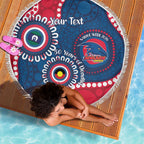 Adelaide Crows NAIDOC 2026 Personalised Beach Blanket 50 Years of Deadly Aboriginal Art