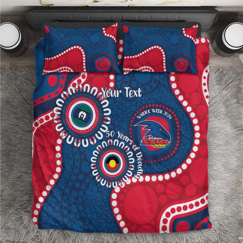 Adelaide Crows NAIDOC 2026 Personalised Bedding Set 50 Years of Deadly Aboriginal Art