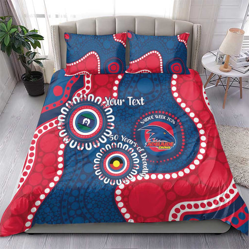 Adelaide Crows NAIDOC 2026 Personalised Bedding Set 50 Years of Deadly Aboriginal Art