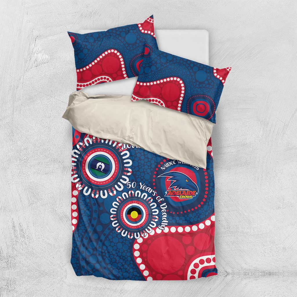 Adelaide Crows NAIDOC 2026 Personalised Bedding Set 50 Years of Deadly Aboriginal Art