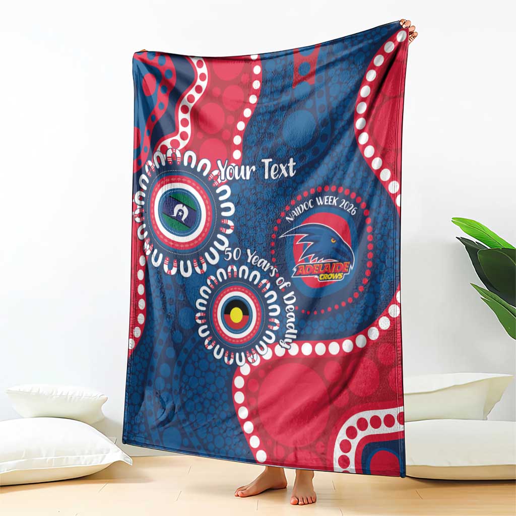 Adelaide Crows NAIDOC 2026 Personalised Blanket 50 Years of Deadly Aboriginal Art