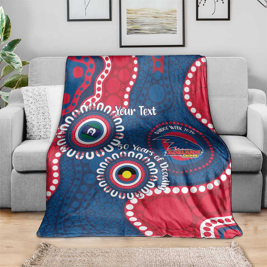 Adelaide Crows NAIDOC 2026 Personalised Blanket 50 Years of Deadly Aboriginal Art
