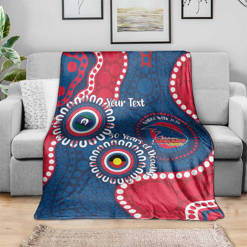 Adelaide Crows NAIDOC 2026 Personalised Blanket 50 Years of Deadly Aboriginal Art