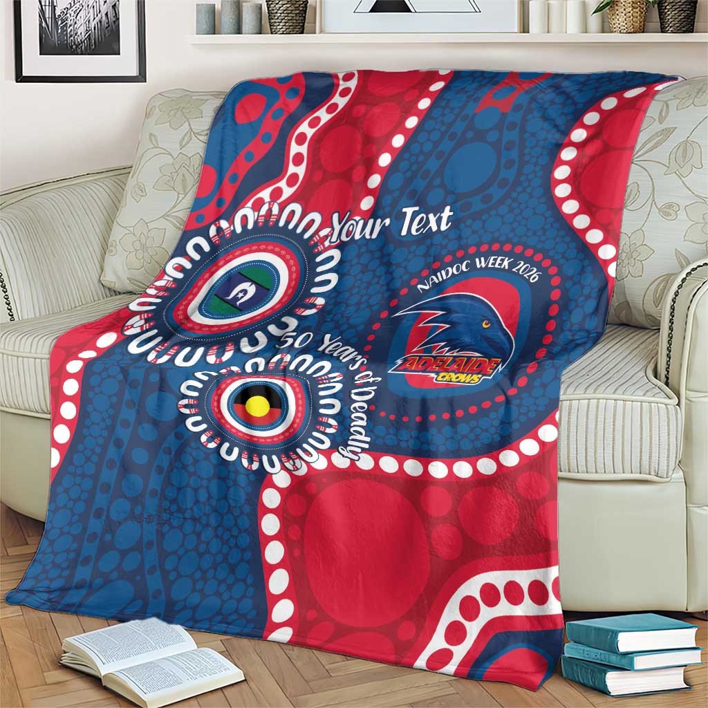 Adelaide Crows NAIDOC 2026 Personalised Blanket 50 Years of Deadly Aboriginal Art