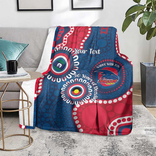 Adelaide Crows NAIDOC 2026 Personalised Blanket 50 Years of Deadly Aboriginal Art