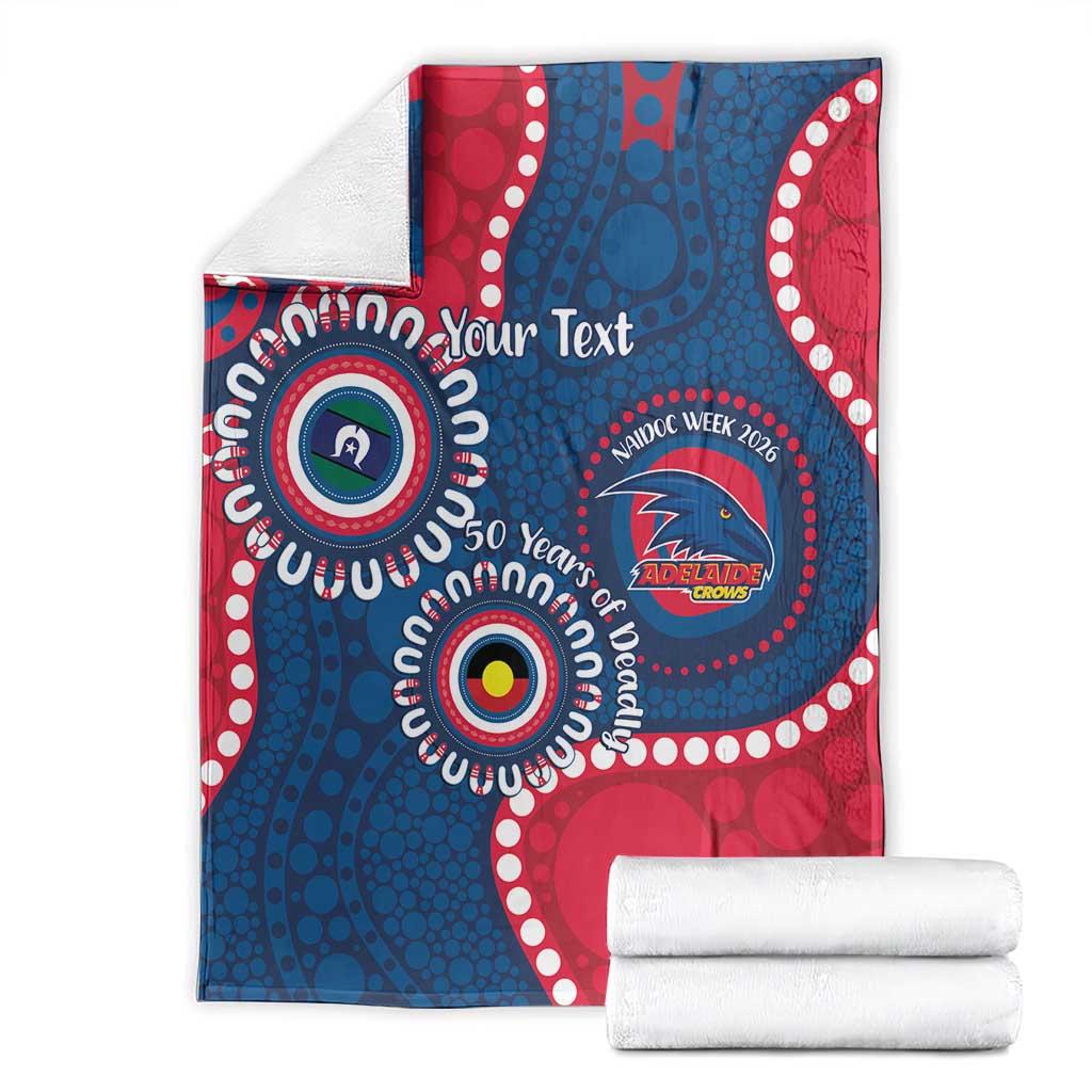 Adelaide Crows NAIDOC 2026 Personalised Blanket 50 Years of Deadly Aboriginal Art