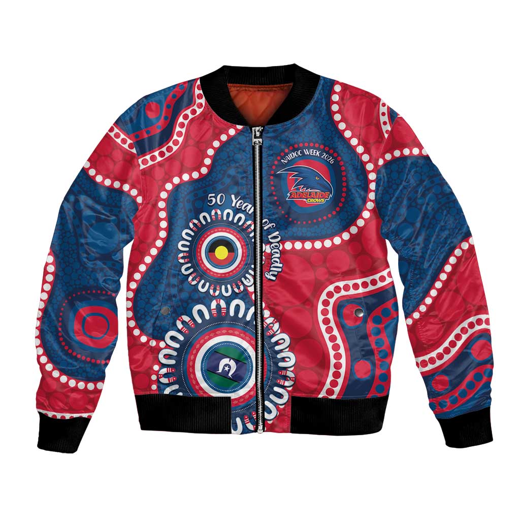 Adelaide Crows NAIDOC 2026 Personalised Bomber Jacket 50 Years of Deadly Aboriginal Art