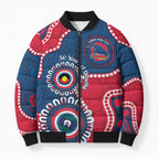 Adelaide Crows NAIDOC 2026 Personalised Bomber Puffer Jacket 50 Years of Deadly Aboriginal Art