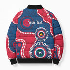 Adelaide Crows NAIDOC 2026 Personalised Bomber Puffer Jacket 50 Years of Deadly Aboriginal Art
