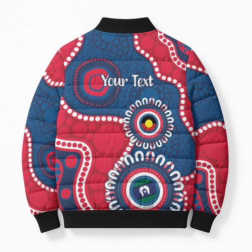 Adelaide Crows NAIDOC 2026 Personalised Bomber Puffer Jacket 50 Years of Deadly Aboriginal Art