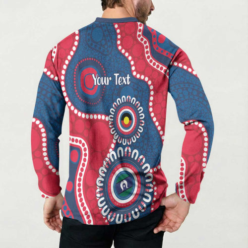Adelaide Crows NAIDOC 2026 Personalised Button Sweatshirt 50 Years of Deadly Aboriginal Art