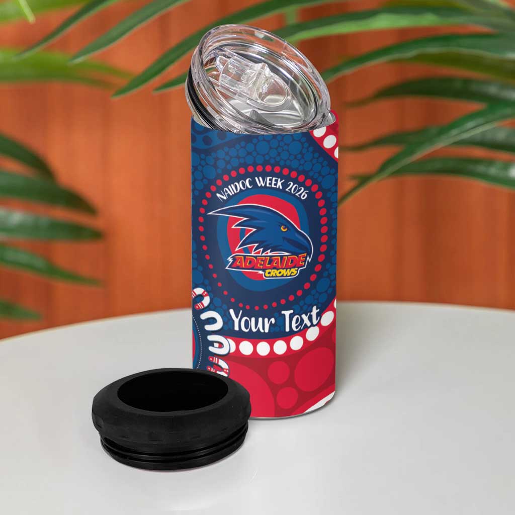 Adelaide Crows NAIDOC 2026 Personalised 4 in 1 Can Cooler Tumbler 50 Years of Deadly Aboriginal Art