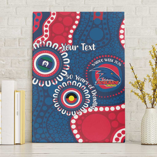 Adelaide Crows NAIDOC 2026 Personalised Canvas Wall Art 50 Years of Deadly Aboriginal Art