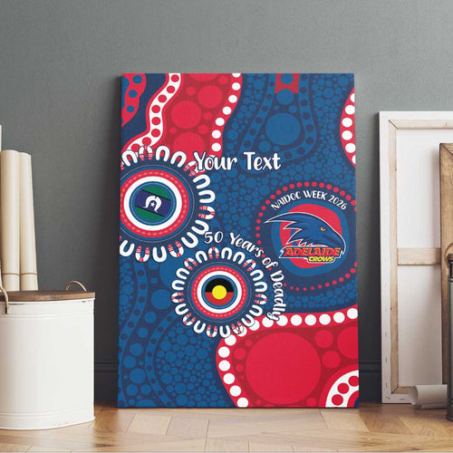 Adelaide Crows NAIDOC 2026 Personalised Canvas Wall Art 50 Years of Deadly Aboriginal Art