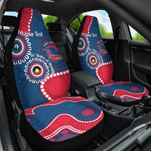 Adelaide Crows NAIDOC 2026 Personalised Car Seat Cover 50 Years of Deadly Aboriginal Art