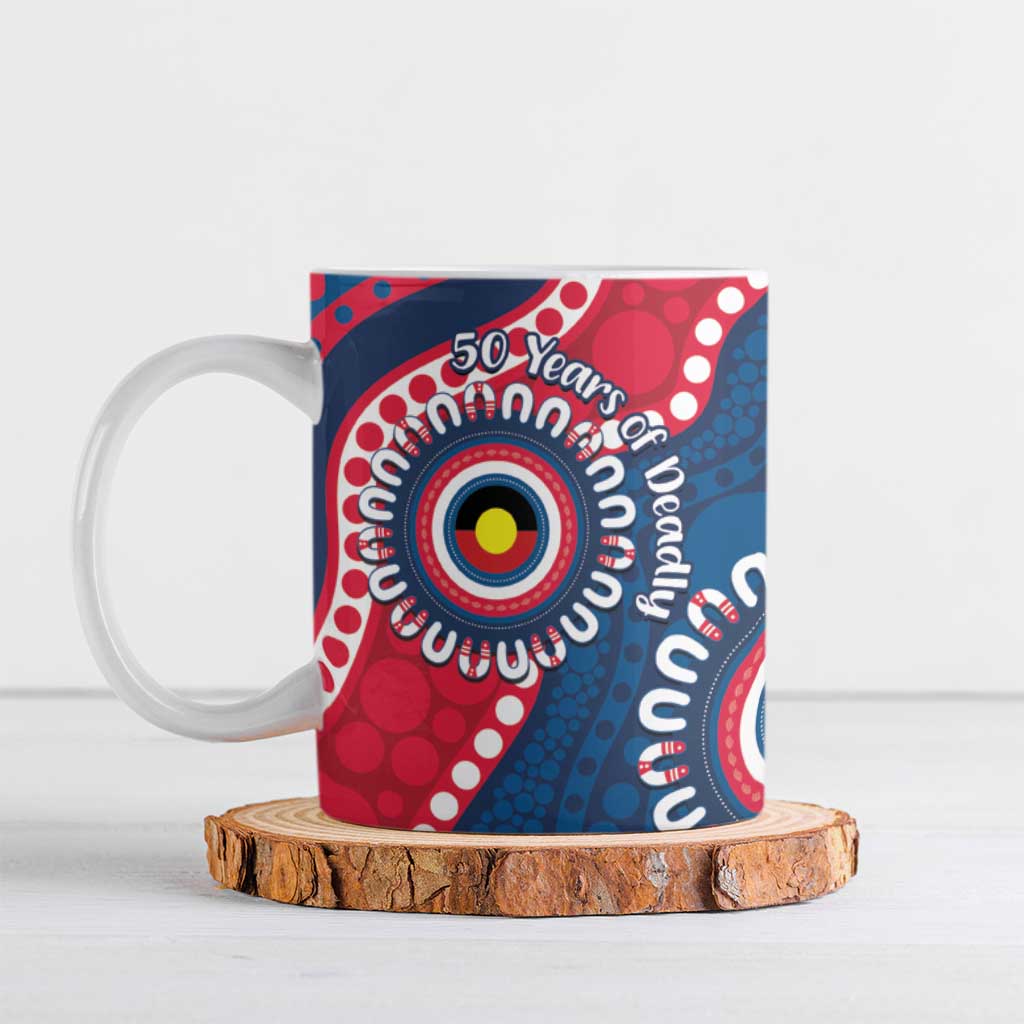 Adelaide Crows NAIDOC 2026 Personalised Ceramic Mug 50 Years of Deadly Aboriginal Art