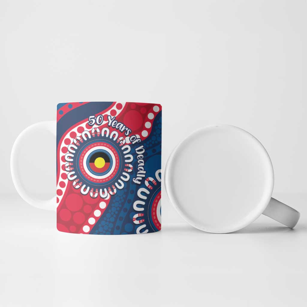 Adelaide Crows NAIDOC 2026 Personalised Ceramic Mug 50 Years of Deadly Aboriginal Art