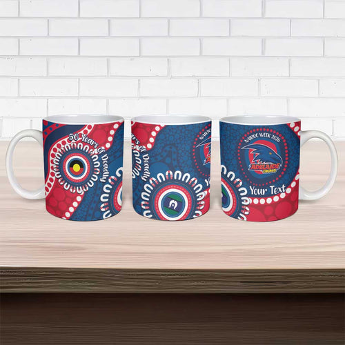 Adelaide Crows NAIDOC 2026 Personalised Ceramic Mug 50 Years of Deadly Aboriginal Art