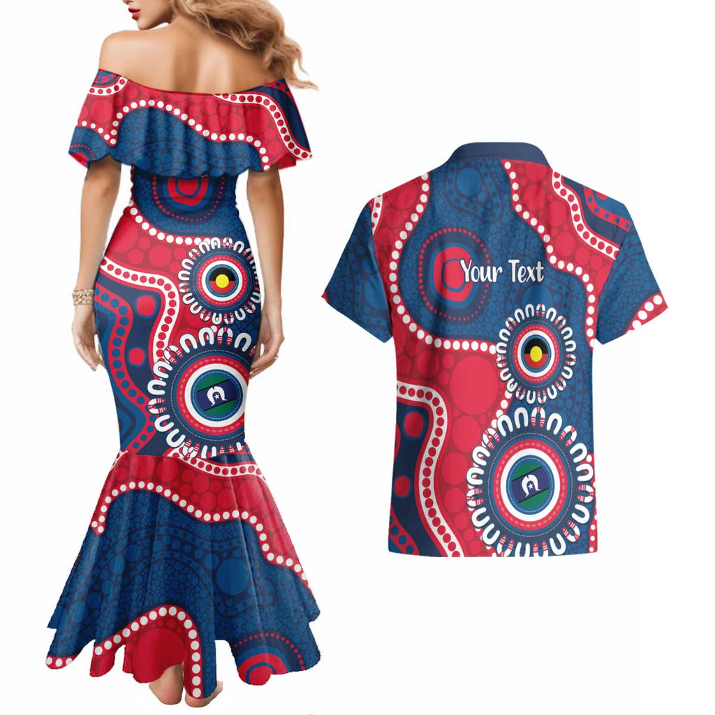 Adelaide Crows NAIDOC 2026 Personalised Couples Matching Mermaid Dress and Hawaiian Shirt 50 Years of Deadly Aboriginal Art