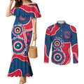 Adelaide Crows NAIDOC 2026 Personalised Couples Matching Mermaid Dress and Long Sleeve Button Shirt 50 Years of Deadly Aboriginal Art