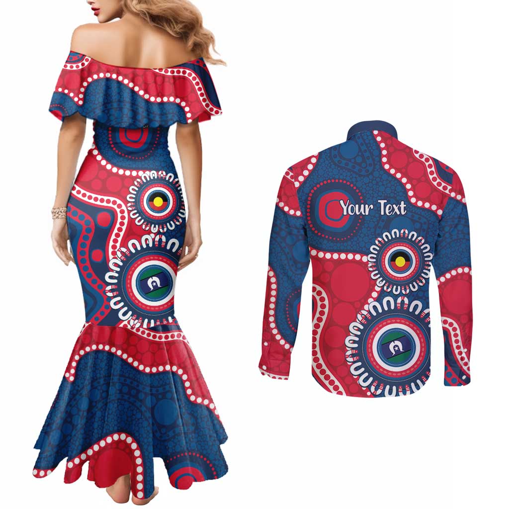 Adelaide Crows NAIDOC 2026 Personalised Couples Matching Mermaid Dress and Long Sleeve Button Shirt 50 Years of Deadly Aboriginal Art