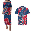 Adelaide Crows NAIDOC 2026 Personalised Couples Matching Puletasi and Hawaiian Shirt 50 Years of Deadly Aboriginal Art