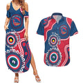 Adelaide Crows NAIDOC 2026 Personalised Couples Matching Summer Maxi Dress and Hawaiian Shirt 50 Years of Deadly Aboriginal Art