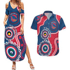 Adelaide Crows NAIDOC 2026 Personalised Couples Matching Summer Maxi Dress and Hawaiian Shirt 50 Years of Deadly Aboriginal Art
