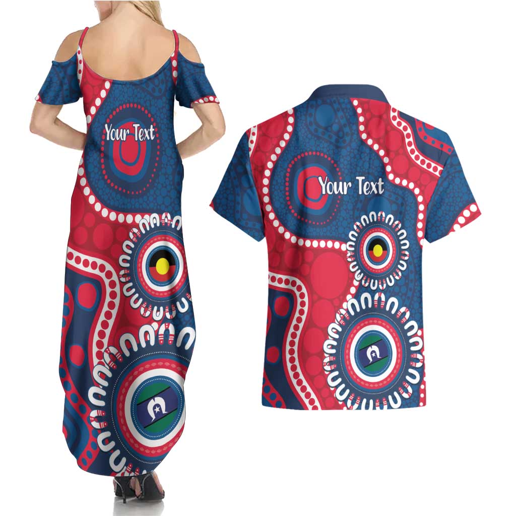 Adelaide Crows NAIDOC 2026 Personalised Couples Matching Summer Maxi Dress and Hawaiian Shirt 50 Years of Deadly Aboriginal Art