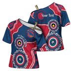 Adelaide Crows NAIDOC 2026 Personalised Cross Shoulder Shirt 50 Years of Deadly Aboriginal Art