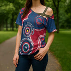 Adelaide Crows NAIDOC 2026 Personalised Cross Shoulder Shirt 50 Years of Deadly Aboriginal Art