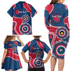 Adelaide Crows NAIDOC 2026 Personalised Family Matching Long Sleeve Bodycon Dress and Hawaiian Shirt 50 Years of Deadly Aboriginal Art