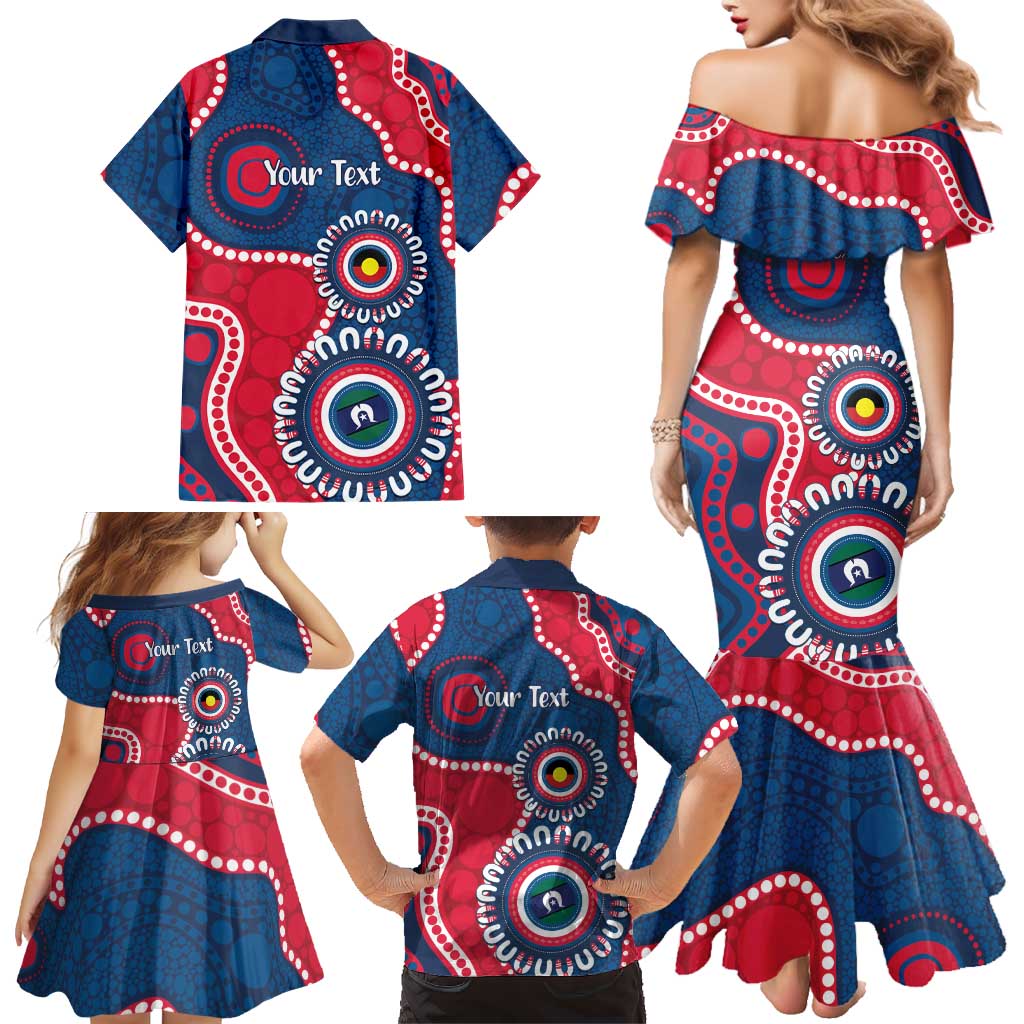 Adelaide Crows NAIDOC 2026 Personalised Family Matching Mermaid Dress and Hawaiian Shirt 50 Years of Deadly Aboriginal Art