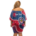 Adelaide Crows NAIDOC 2026 Personalised Family Matching Off Shoulder Short Dress and Hawaiian Shirt 50 Years of Deadly Aboriginal Art