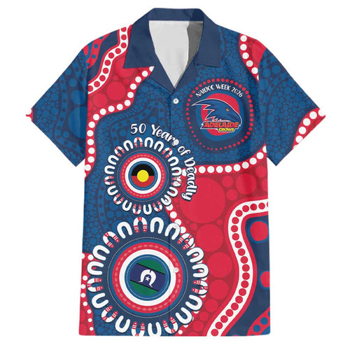 Adelaide Crows NAIDOC 2026 Personalised Family Matching Puletasi and Hawaiian Shirt 50 Years of Deadly Aboriginal Art