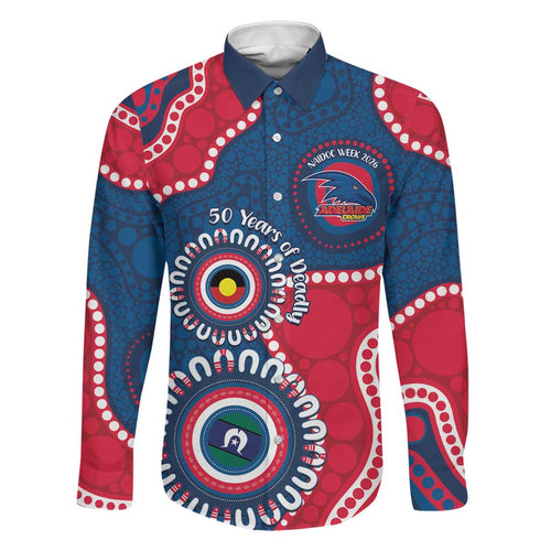Adelaide Crows NAIDOC 2026 Personalised Family Matching Puletasi and Hawaiian Shirt 50 Years of Deadly Aboriginal Art